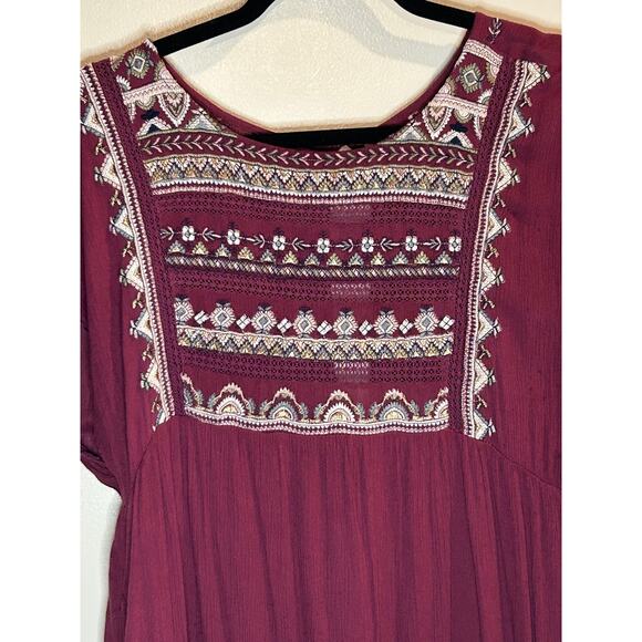 Free People XS Oversized Embriodered Tunic Boho Bohemian Western - Picture 3 of 11